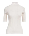 Peserico Woman Turtleneck Off White Size 6 Virgin Wool