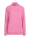 Peserico Woman Turtleneck Pink Size 8 Virgin Wool