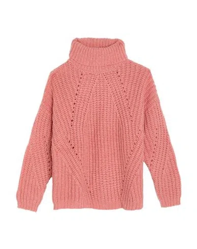 Peserico Woman Turtleneck Salmon Pink Size 10 Alpaca Wool, Polyamide, Virgin Wool