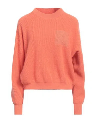 Peserico Woman Turtleneck Salmon Pink Size 12 Wool, Silk, Cashmere, Metallic Fiber