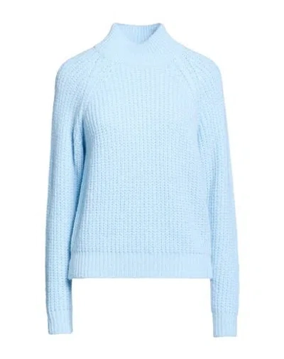 Peserico Woman Turtleneck Sky Blue Size 10 Baby Alpaca Wool, Nylon, Virgin Wool