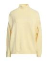 Peserico Woman Turtleneck Yellow Size 6 Virgin Wool, Silk, Cashmere