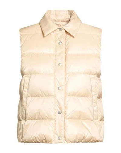 Peserico Woman Vest Beige Size 8 Nylon In Neutral