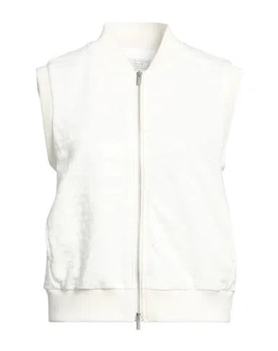 Peserico Woman Vest Ivory Size 6 Cotton, Polyester In White