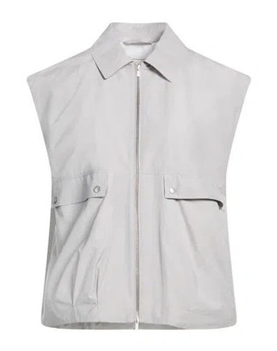 Peserico Woman Vest Light Grey Size 10 Cotton, Polyester In Gray