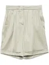 Peserico Tailored Bermuda Shorts With Satin Finish In Blue