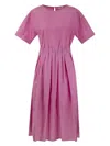 Peserico Women Cotton-blend Dress With Light Stitch In Fuchsia