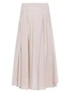 Peserico Cotton Midi Skirt In Nude & Neutrals