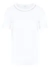 Peserico Bead-trim Stretch-cotton T-shirt In White