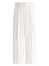 Peserico Cuffed Trousers In White
