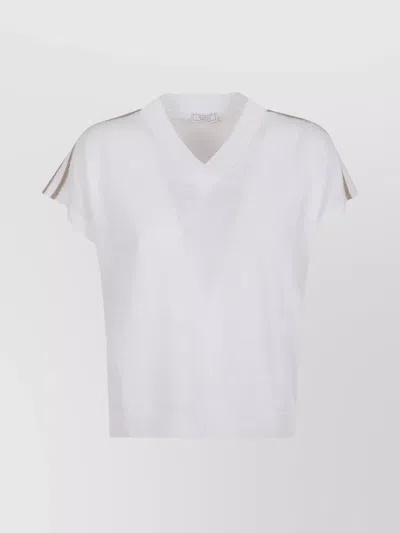 PESERICO WOMEN'S KNITWEAR STRIPED DETAIL