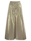 Peserico Women Laminated Cotton Poplin Trousers In Green