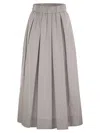 Peserico Women Long Skirt In Lightweight Canvas Parachute