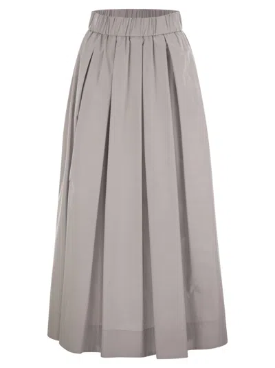 Peserico Women Long Skirt In Lightweight Canvas Parachute