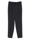 Peserico Elasticated-waist Side-stripe Trousers In Blue