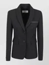 Peserico Single-breasted Pointed Lapel Suit Jacket In Black
