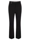 Peserico Women Stretch Cotton Trousers In Black