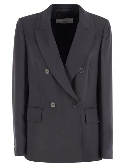 Peserico Women Stretch Viscose Cady Blazer In Blue