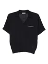 Peserico Short-sleeved Cashmere Blend Sweater With V-neckline In Black