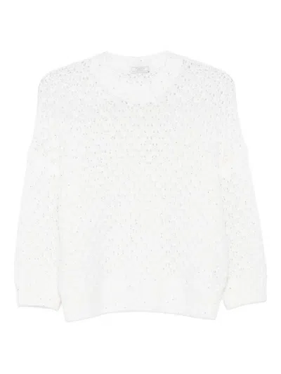 Peserico Women Tricot Sweater In White