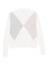 Peserico Diamond-pattern Wool Jumper In Multi