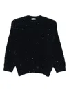 Peserico Sequin-embellished Wool Sweater In Black