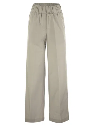 PESERICO PESERICO WOMEN TROUSERS IN LIGHTWEIGHT TECHNICAL COTTON CANVAS