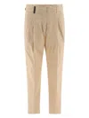 Peserico Trousers With Fringed Details In Beige