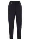 Peserico Women Virgin Wool Blend Trousers With Jewellery In Black