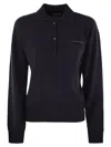 Peserico Women's Virgin Wool, Silk And Cashmere Tricot Sweater In Blue
