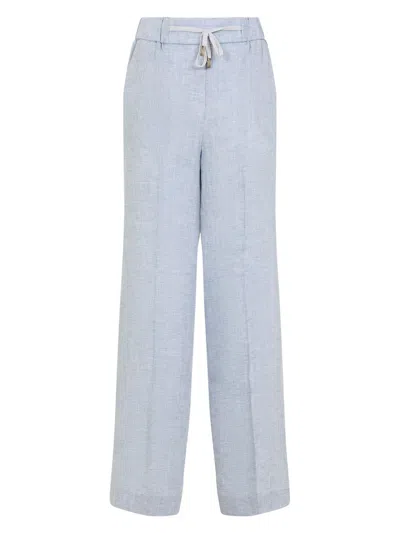 PESERICO WOMEN'S WIDE LEG LINEN PANTS