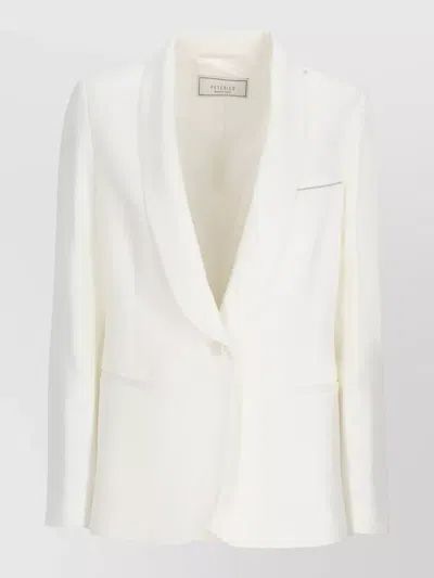 Peserico Womens Blazer And Wide Leg Trousers In White