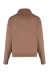 Peserico Wool And Cachemire Turtleneck Pullover In Brown