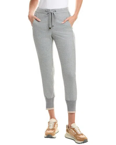 Peserico Wool & Cashmere-blend Pant In Gray