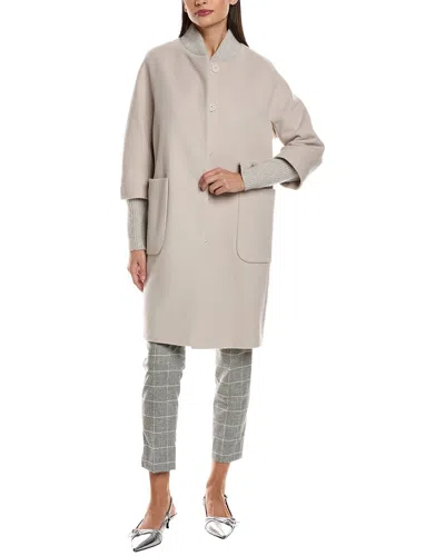 Peserico Wool & Cashmere-blend Wool & Cashmere-blend Coat In Neutral
