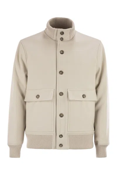 PESERICO PESERICO WOOL AND CASHMERE BOMBER JACKET