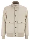 Peserico Ribbed-collar Flap-pocket Jacket In White