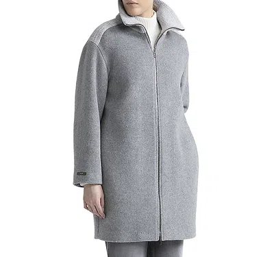 Peserico Wool & Cashmere Coat In Granite