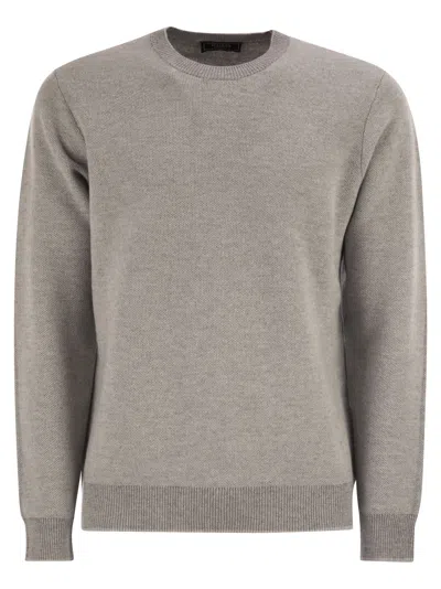 Peserico Wool And Cashmere Jumper In Gray