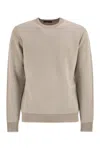 Peserico Long Sleeve Ribbed Sweater In Gray