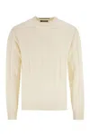 Peserico Wool And Cashmere Ribbed Jumper In White