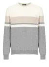 Peserico Merino Crewneck Sweater In Multicolor