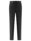 Peserico Check Pattern Wool And Cashmere Trousers