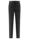 Peserico Wool And Cashmere Trousers In Black