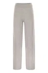 Peserico Wool And Cashmere Trousers With Lurex In Gray