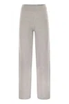 Peserico Wool And Cashmere Trousers With Lurex In Silver