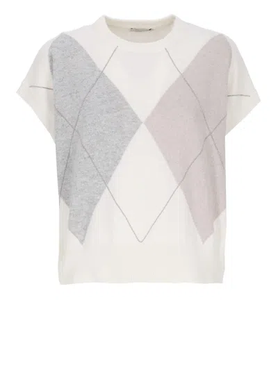 Peserico Wool And Silk Vest In White