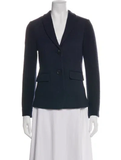 Pre-owned Peserico Wool Blazer In Blue