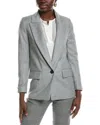 Peserico Wool-blend Blazer In Grey