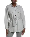 Peserico Wool-blend Jacket In Grey